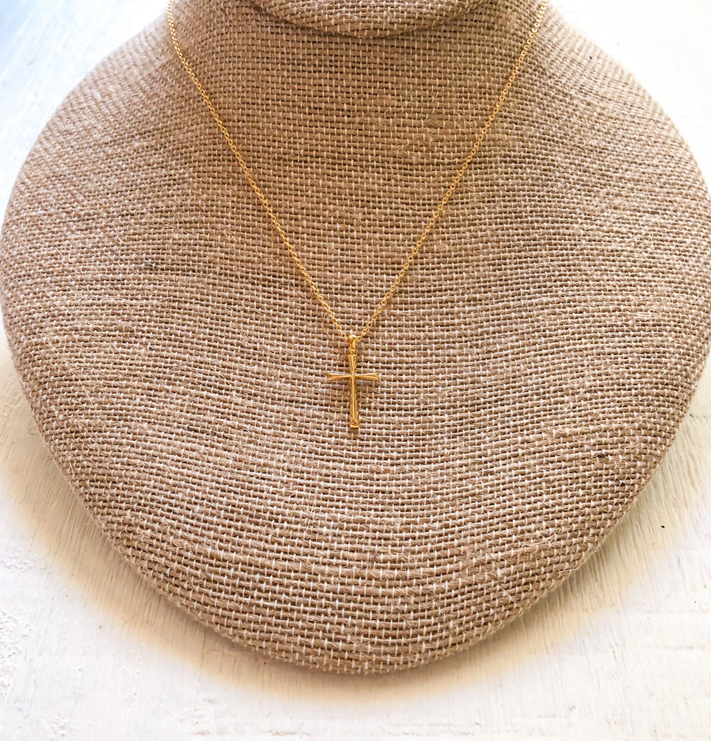 Gold Cross Dainty Necklace