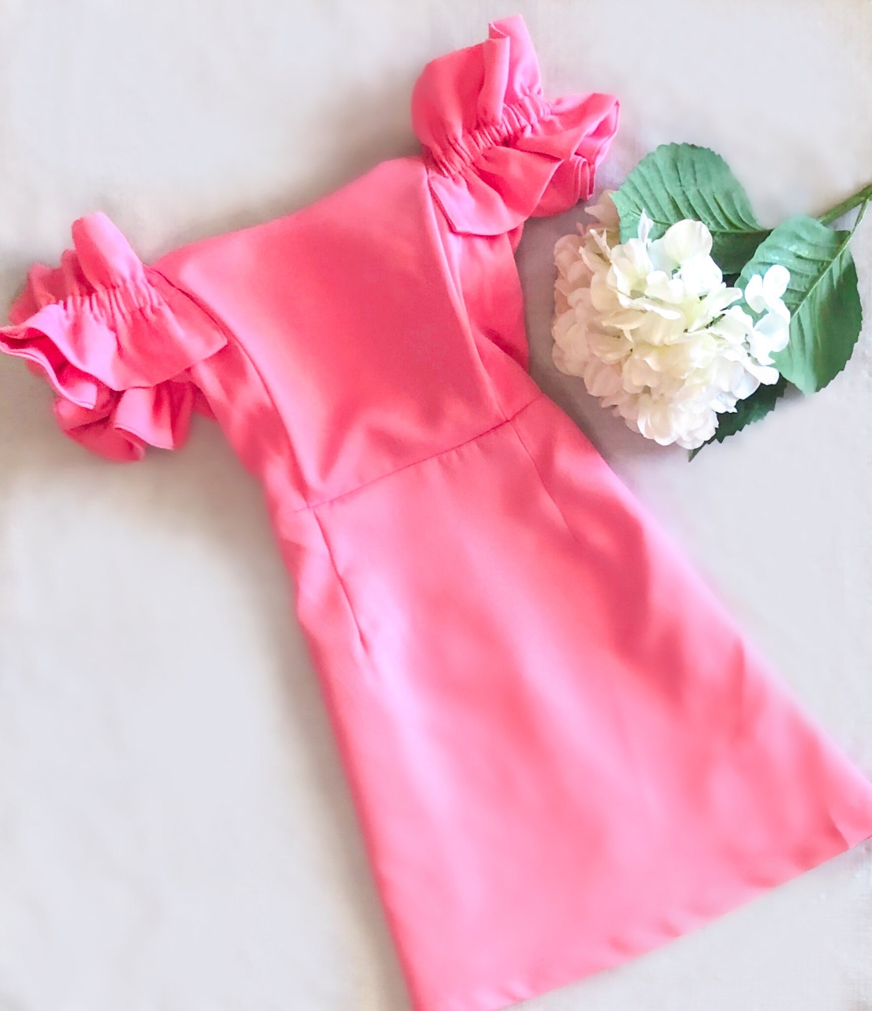 Think Pink Ruffle Dress